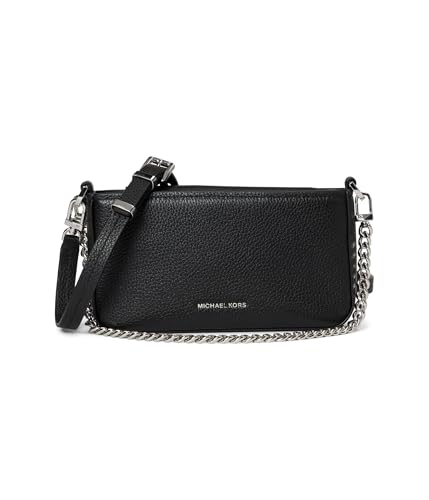 Michael Kors Bryant Bolsa transversal conversível pequena, Ferragens prateadas/pretas, One Size