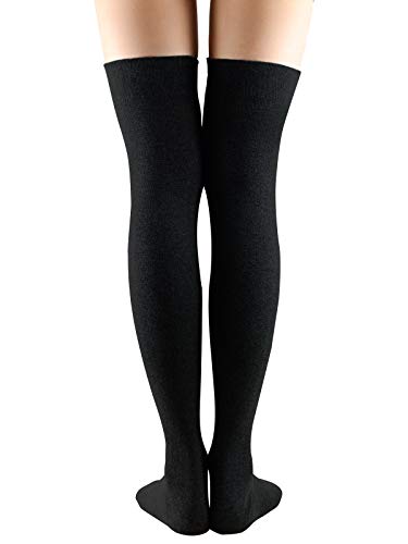 Image of Azue Women Non Slip Thigh High Socks Fashion Tube Stockings above Knee Cosplay Socks