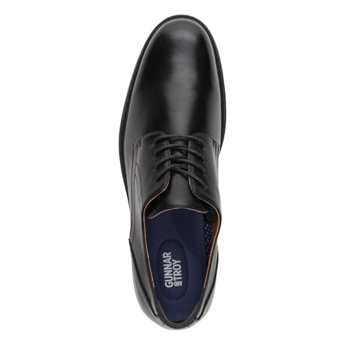 Gunnar and Troy Thorsson Oxford Mens Dress Shoes | PU Leather Classic Wingtip Oxford for Men | Cushioned Dual Density Footbed Tuxedo Shoes | Ironhide Black3