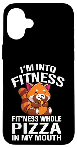 Cute Kawaii Kids Boys Fitness Whole Pizza Red Panda Lover �X�}�z�P�[�X iPhone 16 Plus �p