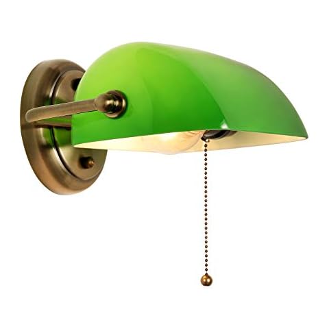 Lámpara de Pared FIRVRE Banquero Verde Retro Ajustable Cover