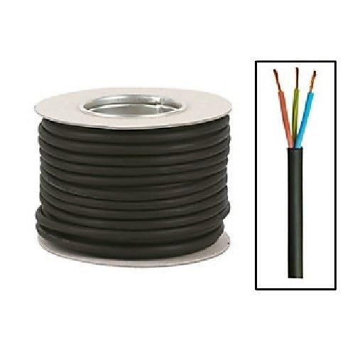 2.5mm 3 Core 24Amp Rubber Pond Cable Flex 3183TRS H05RR-F (15 Metre)