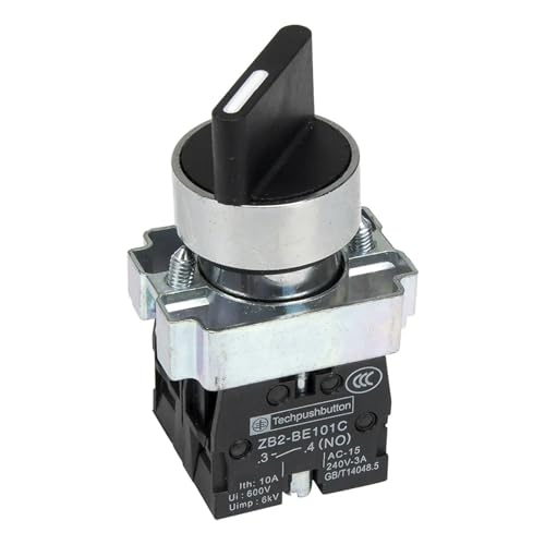 Interrupteur bouton-poussoir ON-OFF SPST XB2-BD23 22 mm verrouillage