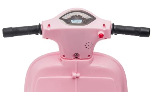 Vespa Elektroroller Elektrofahrzeug Kinderfahrzeug Scooter (Rosa mit Rückenlehne) – Bild 8