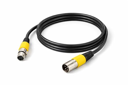 Image of MX XLR male to female microphone cable wire 3 pin mic cable microphone cord wire mic cable 5 meter for Guitar Audio Speaker Cable Multicolor (XLR Male to Female, 1.5 MTR)