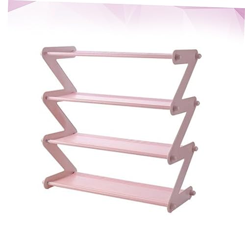 Zapatero de acero inoxidable rosa con diseño compacto para el hogar 5