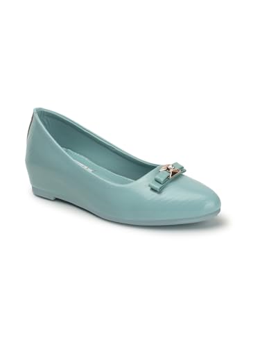 ELLE Womens Fashionable Textured Comfortable Ballerinas Colour-Sky Blue, Size-UK 5 (B0CKHH435V) Amazon Price History, Amazon Price Tracker