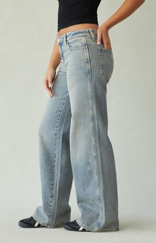 PacSun Women's Casey Low Rise Baggy Jeans Medium Indigo Tint2