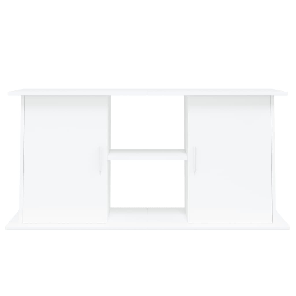 IKAYAA Mueble para Acuario de MDF 121 x 41 x 58 cm Soporte para Acuario Soporte para Tanque de Reptiles con Gabinete de Almacenamiento para Salón, Oficina, Recepción, Blanco
