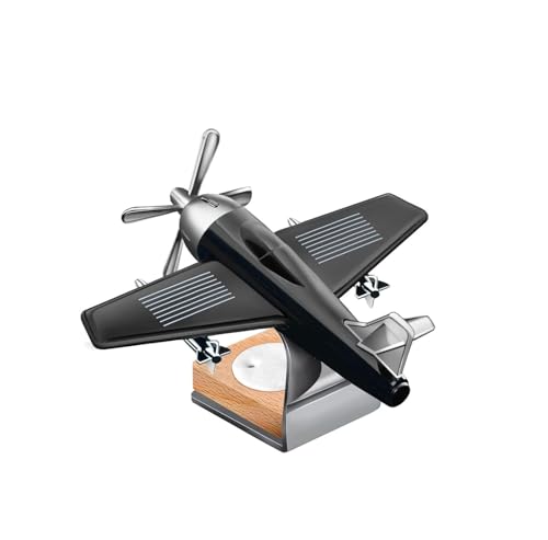 Image of AutoBizarre Aeroplane Aircraft Shaped Solar Powered Car Air Freshener Car Dashboard Accessory For Car Interior Decoration For All Cars (Black, 10ml)