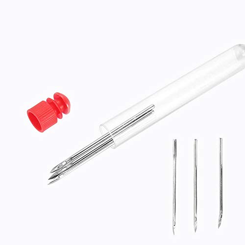 Fishyu Speedy Stitcher Needle Conjunto - Diamond-Point Edelstahlnadeln para Coser