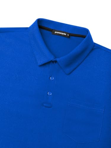 Men's Classic Short Sleeve Polo Shirt Casual Lightweight Solid Golf Shirts with Pocket3