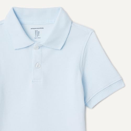 Image of Amazon Essentials Boys and Toddlers' School Uniform Short-Sleeve Pique Polo Shirts, Breathable Cotton, Button Closure