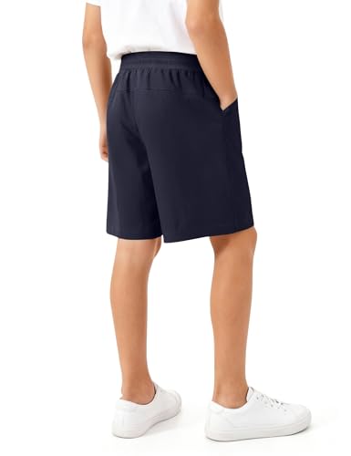 Image of Somaibo Boys Athletic Shorts Youth Lightweight Quick Dry Outdoor Cargo Short with Pockets for Hiking Running 7-15Y