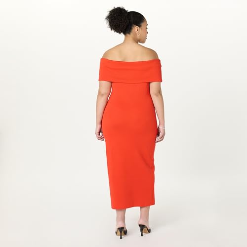 Image of The Drop Womens Lora Off The Shoulder Midi Sheath Dress