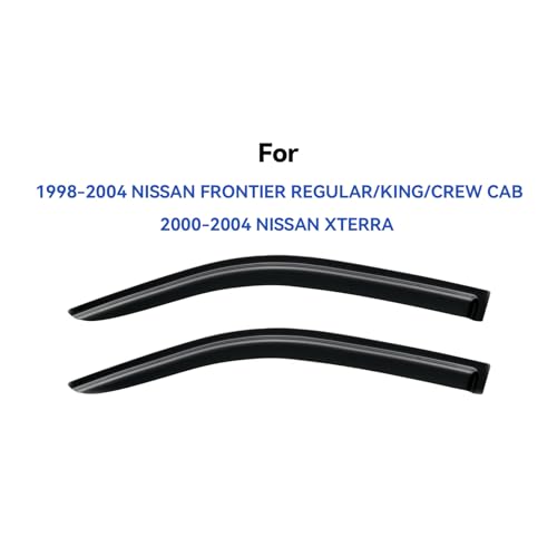 Image of Window Visors Rain Guards for 1998-2004 Nissan Frontier Regular /King /Crew Cab, Out-Channel Window Vent Wind Deflectors Visors Shades for 2000-2004 Nissan Xterra