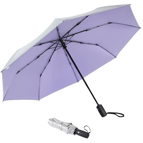 Image of G4Free UPF 50+ UV Protection Large Travel Umbrella 46 Inch Auto Open Close Windproof Sun Blocking Umbrella