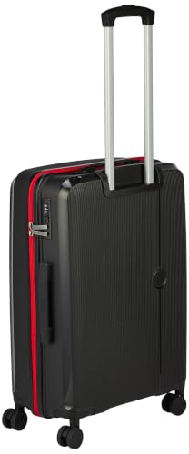 Image of Wiki Zine 8 Wheel Hardside Polycarbonate Trolley,Medium,BlK Red