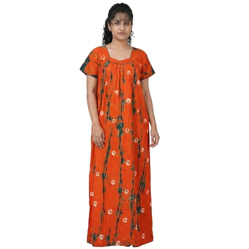Image of Women's Cotton Printed Maxi Nighty