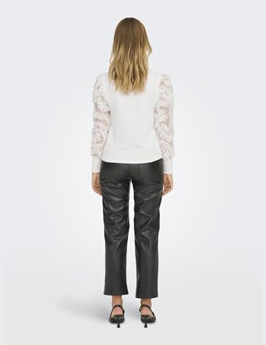 Upim, Felpa Con Inserti In Tulle Donna, Unisex, Bianco Gesso, Taglia: S - 5