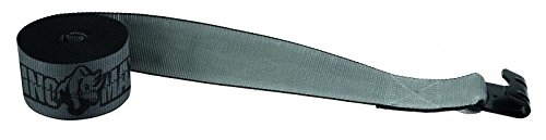 Mytee ProductsKinedyne Winch Straps 4" x 30' Grey Rhino Max Abrasion Webbing Heavy Duty Tie Down w/Flat Hooks WLL# 66700 lbs | 4 Inch Cargo Control for Flatbed Truck Utility Trailer