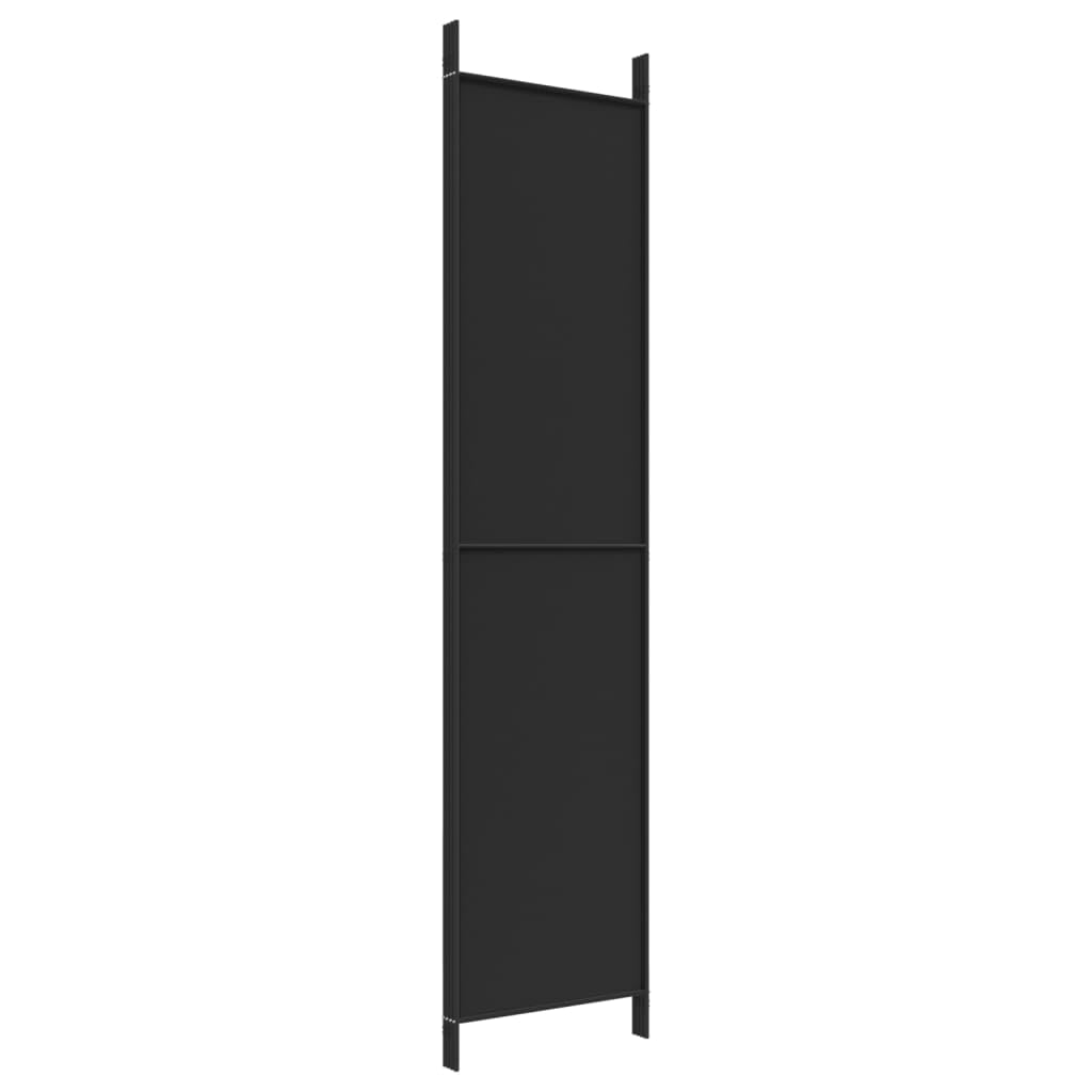 vidaXL Cloison de séparation 4 Panneaux Noir 200x220 cm Tissu