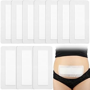 10 Pcs C-Section Incision Adhesive Island Dressing 4″x10″ Bandage Breathable Bordered Gauze Pads for Post Abdominal Surgery Hysterectomy Tummy Tuck Recovery Wounds Cover Women Patients