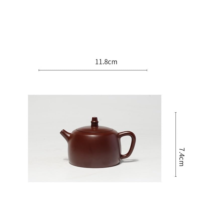 Dzbanek do herbaty ziołowej 200 ml, fioletowa glina, ręcznie robiony dzbanek do herbaty, surowa ruda, fioletowy błoto, zestaw do herbaty Zisha, akcesoria do ceremonii herbacianej, rzemieślniczy zapa