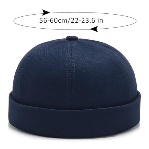 Image of Dome Brimless Hats for Women Men Beanie Docker Cap Sailor Skull Cap