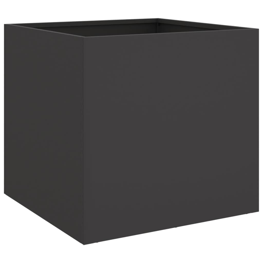 vidaXL Fioriere 2 pz Nere 42x40x39 cm in Acciaio