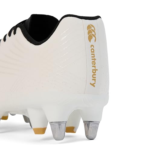 Image of Canterbury Adults Unisex Stamped Ground Break Team Soft Ground Rugby Boots White