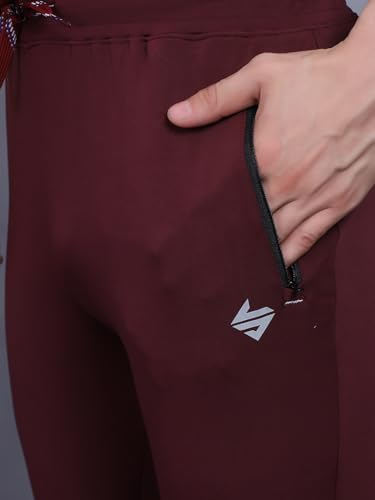 Image of John Ally Jogger Trackpant for Men with Two Zipper Pockets and Premium Fabric. Sweat Wicking, Stretchable for Gym, Yoga, Training, Sports, Running and Casual wear.