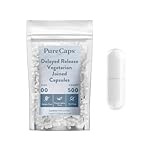 PurecapsUSA - 500 Size 00 Fillable White Empty Vegan Acid-Resistant (Enteric) Capsules