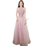 Veslyn Vestido De Noche Rosa Lujo - Fiesta Baile, Cumpleaños, Eventos Sociales Y Ocasiones Especiales Mujeres-pink-6-floor Length-China Mainland