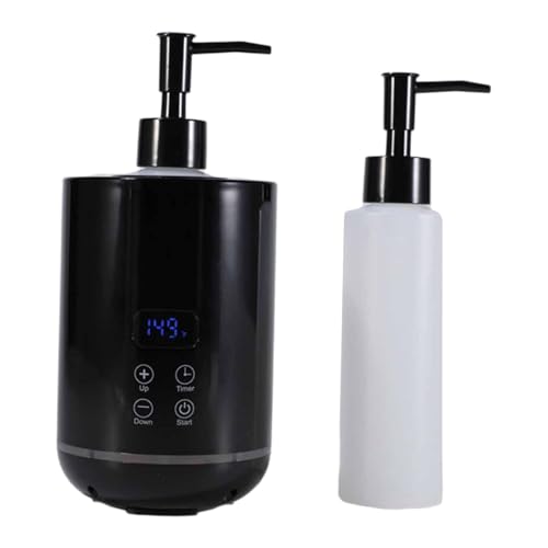 Teruyol 3 Piezas Calentador de Aceite para Masajes Calentador Digital Portátil de Crema para Spa con Rango de Temperatura Amplio Adecuado para Viajes Y Relaj, Negro