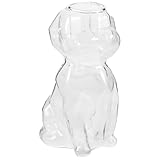 Tofficu Vaso de Vidrio Transparente Forma de Perro, 350 Ml, Copa para Cócteles y Whisky, Accesorio para Fiestas y Suministros de Barra, Adecuado para Reuniones y Decoración Doméstica