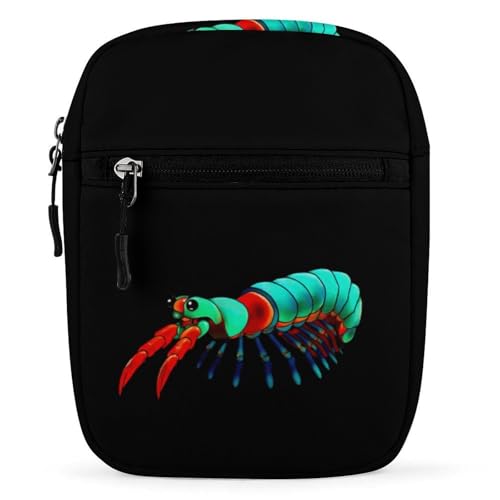 Colorful Mantis Shrimp Small Crossbody Bags Adjustable Satchel Bag Travel Shoulder Bag Crossbody Purse for Women Men - Main Image