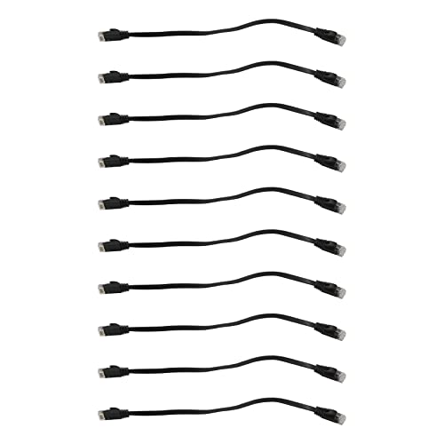 Câble plat de réseau internet RJ45 lot de 60 pièces de 1 ft pour brassage LAN