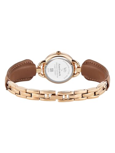 Image of Fastrack Vyb Muse with Quartz Analog Rose Gold Dial Rose Gold PU Leather & Alloy Strap Watch for Girls - FV60114WD01W