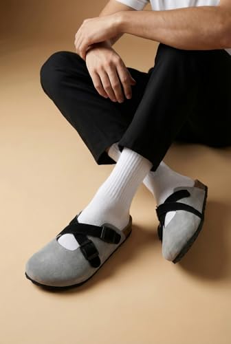 Image of Big Fox Men's Premium Closed-Toe Comfort Sandals with Adjustable Buckles | Cushioned Footbed | Casual