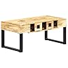 Coffee table cassette styleoffice sofa tableliving room center tabledresserlaptop computer deskwith 1 doorcassette styleused as home office 394x205x177 solid mango wood  urban country home decor