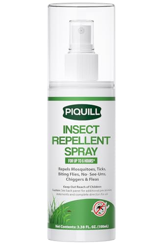 Mosquito Repellent Spray for Body, Bug Spray Travel Size Plant-Based, DEET-Free, Insect Repellent for Skin. Effective for Mosquitoes, Ticks and Biting Flies, 3.38 Fl Oz