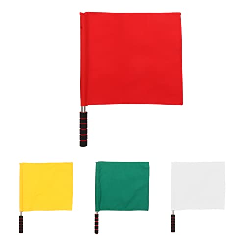 FOMIYES Referee Hand Flags 4pcs Small Line Referee Flags for Soccer Volleyball Rugby Athletics