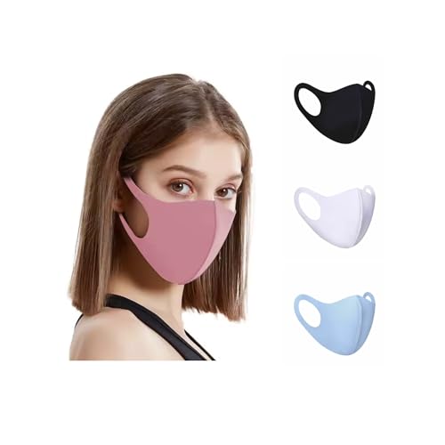 Image of Multicolor Face Mask, Dust Mask, Sun UV Protection: Washable, Reusable, Breathable Multicolor Polyester Cotton Face Masks for Outdoor Activities, Unisex