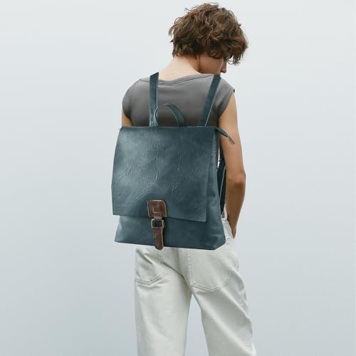 Image of Women's Fashion Backpack Purse Multipurpose Design Convertible Satchel Handbags Shoulder Bag Travel bag (Lighte Blue)