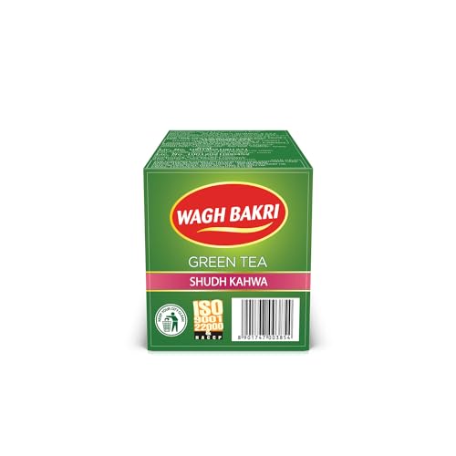 Image of Wagh Bakri Green Tea Shudh Kahwa Tea Bag, 25 Tea Bag*2.5G, 62.5 Grams (Pack of 2)