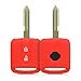 Produktbild kwmobile Autoschlüssel Hülle kompatibel mit Nissan 2-Tasten Autoschlüssel - Silikon Schutzhülle Schlüsselhülle Cover in Rot