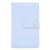 Fotoalbum für 3-Zoll-Film, Album mit 108 Taschen für Fuji-Film 12 11, PU-Leder-Fotobuch, Fotokartenordner mit Schloss (Blau)