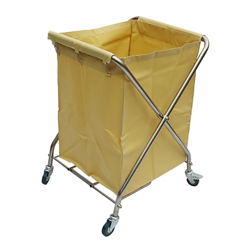 Chariot à linge industriel pliable X Cart à roulettes et sac beige amovible