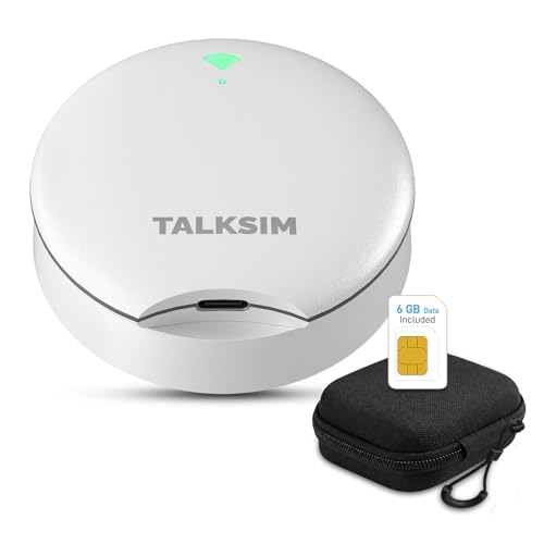 Image of UFO Mobile Hotspot with 6GB Data, 4G LTE Portable WiFi Hotspot MiFi Device with Carrying Case, Compatible with AT&T and Verizon Network |10 Devices, USA Coverage, No Contract (White, 6GB)